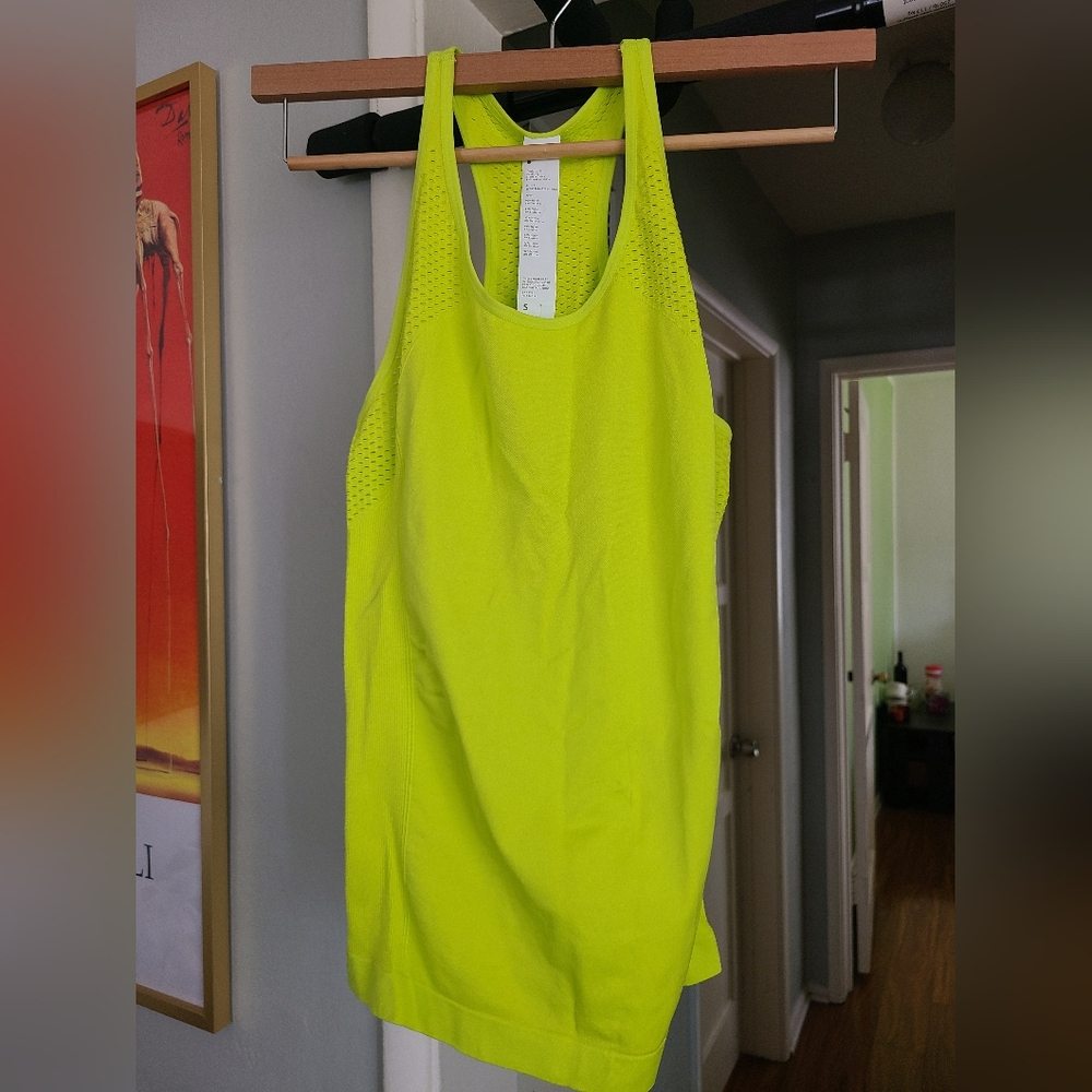 Neon Yellow Racerback Tank Top